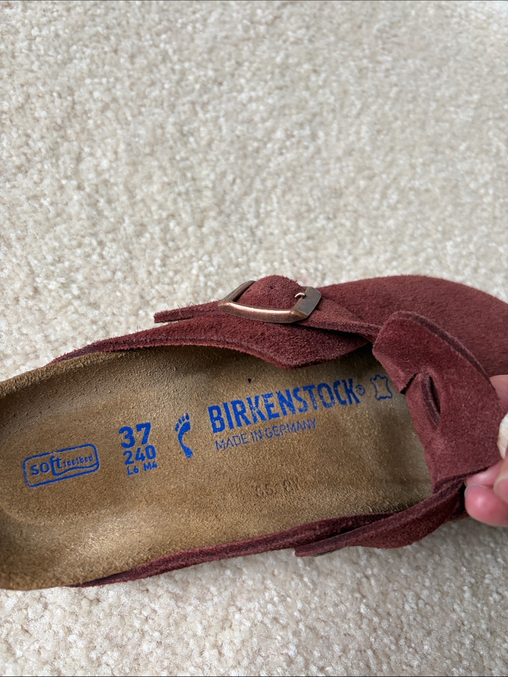Birkenstock Boston Suede Slip-On Clogs size 37 like new - Picture 2 of 9